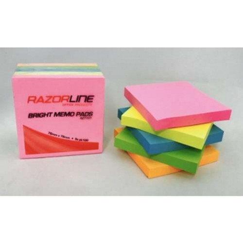 RAZORLINE STICKY CUBE 76 x 76 Neon Pkt5