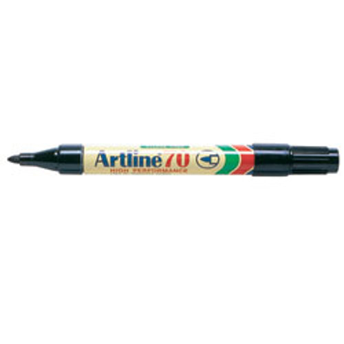 ARTLINE 70 PERMANENT MARKERS Med Bullet Black, Bx12