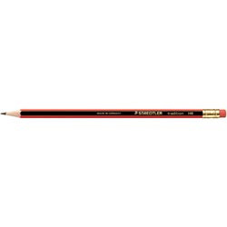 Staedtler 112 Tradition Eraser Tip Graphite Pencils - HB, Box of12