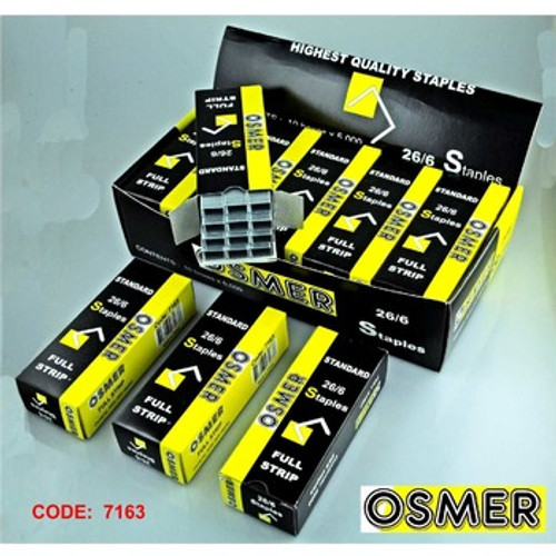 OSMER STANDARD STAPLES - 26/6 BOX 5000 *** See also 507431 ***