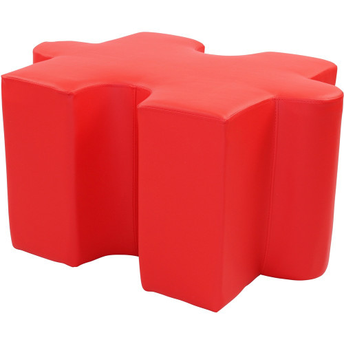 PUZZLE OTTOMAN Red