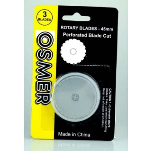 OSMER ROTARY WHEEL PERFORATED BLADE 45MM Pack of 3 blades