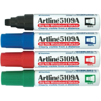 ARTLINE 5109A WHITEBOARD MARKER 10MM CHISEL NIB ASSORTED Bx6