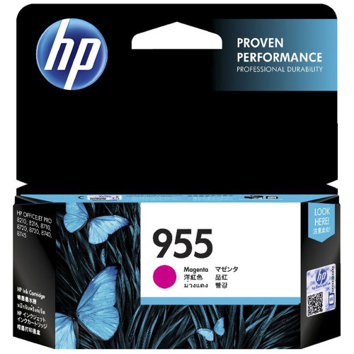 HP 955 MAGENTA INKJET CARTRIDGE Suits HP OfficeJet Pro 7740, 8210, 8216, 8710, 8720, 8730 and 8740