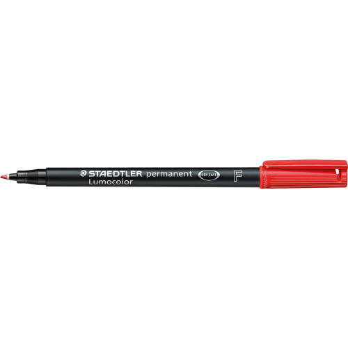 STAEDTLER 318-2 LUMOCOLOR MARKER PERM RED 3182