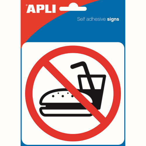 APLI SELF ADHESIVE SIGN No Eating *** While Stocks Last ***