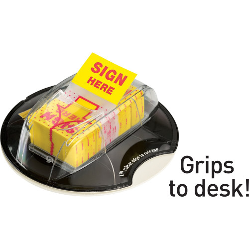 POST-IT FLAGS & DESK DISPENSER 680-HVSH Desk Grip Sign Here Pack Of 200 70006844362