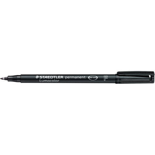 STAEDTLER 318 LUMOCOLOR PENS Permanent Fine 0.6mm Black, Each