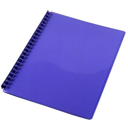 CUMBERLAND REFILLABLE DISPLAY BOOKS A4 20 Pocket Purple