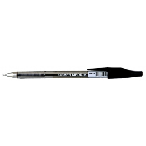 OSMER BALLPOINT PEN Black, Medium 1mm Each