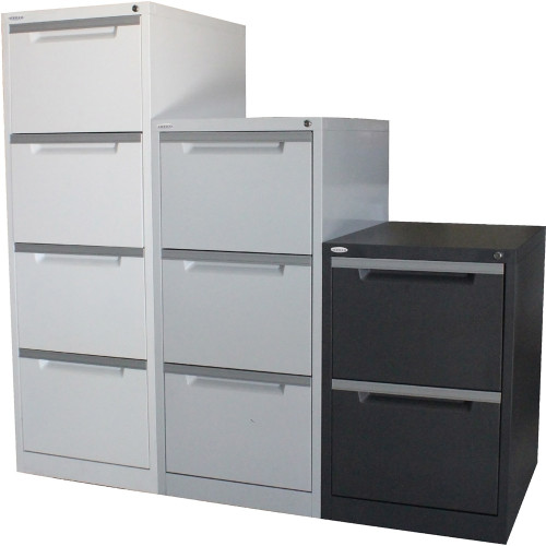 STEELCO FILING CABINET 2 Drawer Graphite Ripple