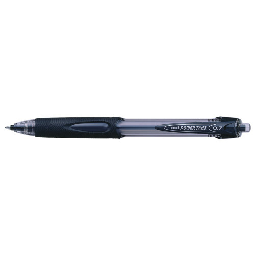 UNIBALL POWERTANK RETRACT BALLPOINT PEN 0.7mm BLACK SN227FBK