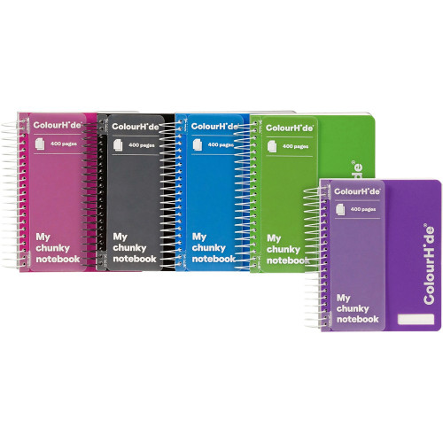 MARBIG COLOURHIDE NOTEBOOKS 140x110mm 400Pg SB 1716599J