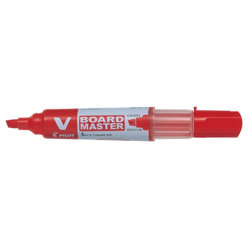 PILOT BEGREEN V WHITEBOARD MARKER Chisel Tip Red, Bx10
