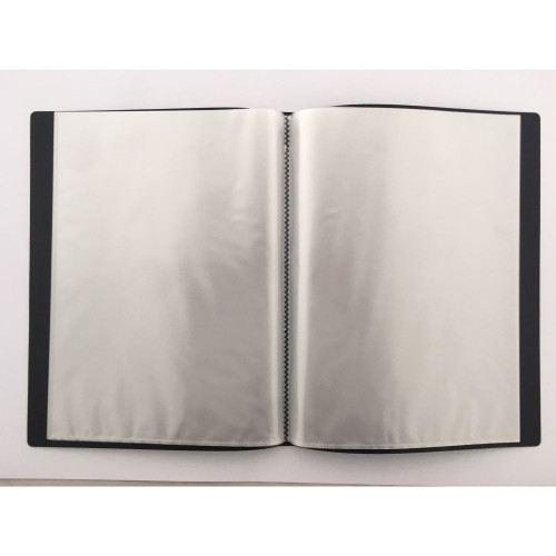 A4 20 POCKET FIXED POCKET DISPLAY BOOK INSERT COVER AND SPINE BLACK 310 X 235MM