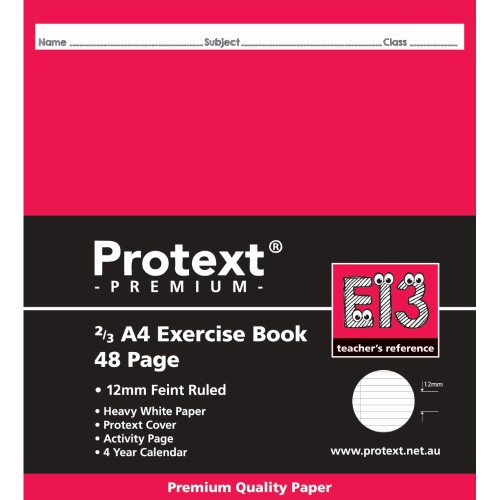 2/3 A4 EXERCISE BOOK RULED 12MM 48PG + MARGIN