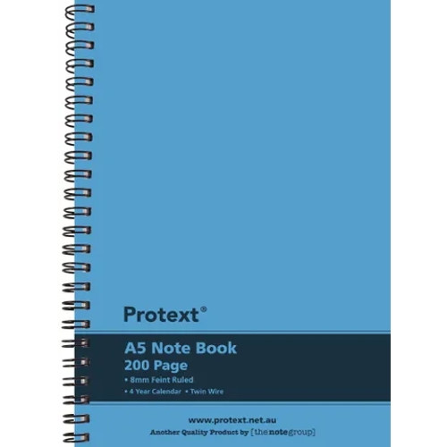 PROTEXT A5 200PG TWIN WIRE PP NOTEBOOK - BLUE