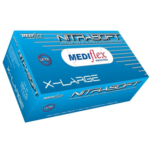 MERCK NITRILE GLOVE EXTRA LARGE 
(NISFT-XL) Blue, Powder Free Box of 200
