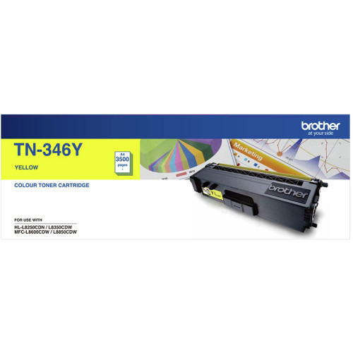 BROTHER TN-346 ORIGINAL YELLOW HIGH YIELD TONER CARTRIDGE 4K Suits HL L8250CDN / L8350CDW / L8600CDW / MFC L8850CDW / L9550CDW