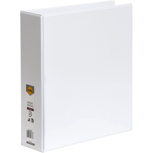 MARBIG CLEARVIEW INSERT BINDER A4 3DR 50MM WHITE