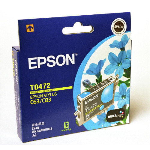 EPSON T0472 INK CARTRIDGE CYAN C63/C83 T0472 CYAN C63/C83 T0472