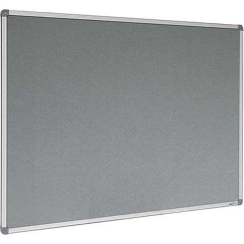 FELT PINBOARD GREY WITH ALUMINUM FRAME 600MM X 900MM