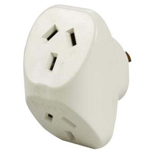 ITALPLAST DOUBLE ADAPTOR 240VAC 10A WHITE