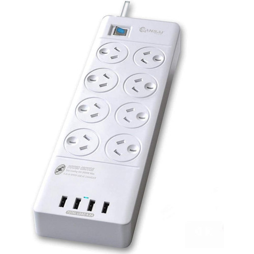 Sansai SURGE PROTECTED POWERBOARD 8 OUTLET WITH FOUR USB PORTS **