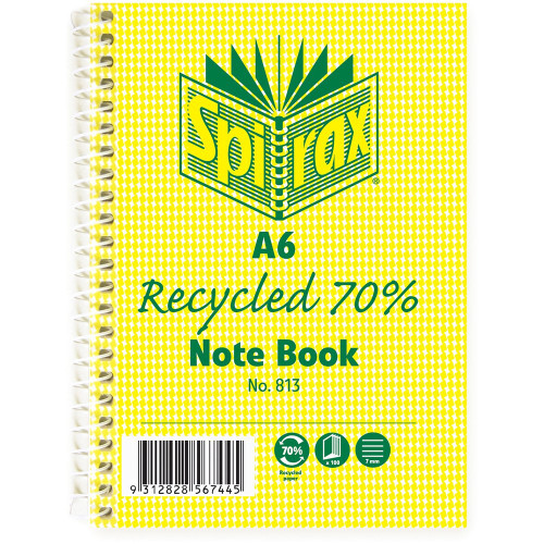 SPIRAX RECYCLED NOTEBOOK 813 A6 100Pg