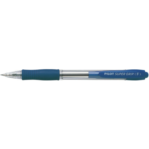 PILOT BPGP-10R SUPERGRIP RETRACTABLE BALLPOINT PEN Fine Blue, Each