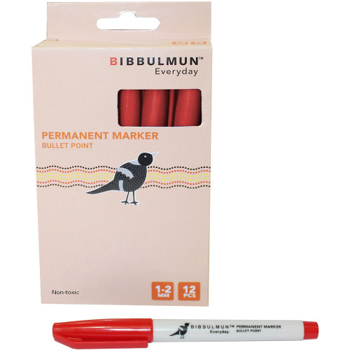 BIBBULMUN PERMANENT MARKER 100 Red