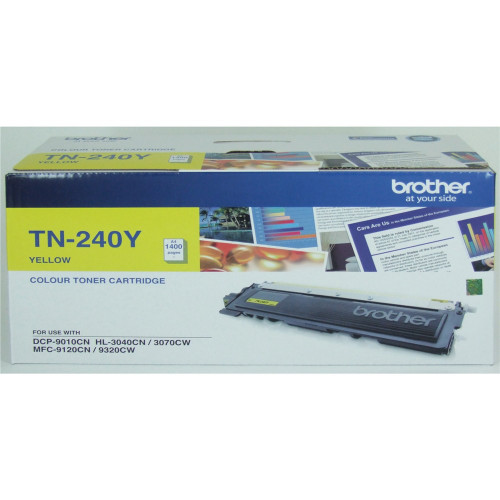 BROTHER TN-240 ORIGINAL YELLOW TONER CARTRIDGE 1.4K Suits MFC 9120 / 9320 / HL3070 / 3040