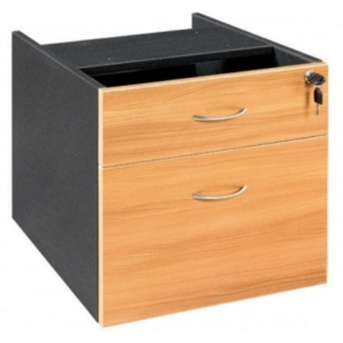 FIXED PEDESTAL 1STD+1FILE PARCHMENT/IRONSTON 476X470X450