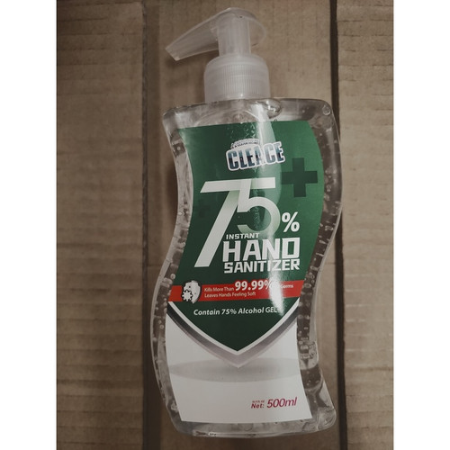 Alcoholic Instant Hand Sanitiser Gel Antibacterial 500ml Pump Action Bottle 75-80% Alcohol (18805374)