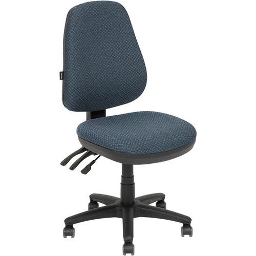 Voyager High Back Chair No Arms Black Fabric 180kg Rated