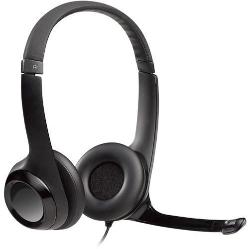 HEADSET LOGITECH WIRED USB H390 BLACK NOISE CANCELLING MIC 1.8M CABLE IN-LINE AUDIO CONTROL