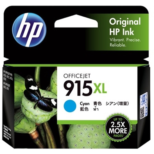 HP #915XL ORIGINAL CYAN INK CARTRIDGE (3YM19AA) 825 PAGES Suits HP Officejet 8010 / 8012 / 8020 / 8022 / 8026 / 8028