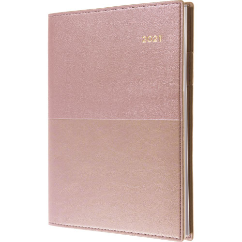 Collins Vanessa Diary Day To A Page A4 Rose Gold (2024)