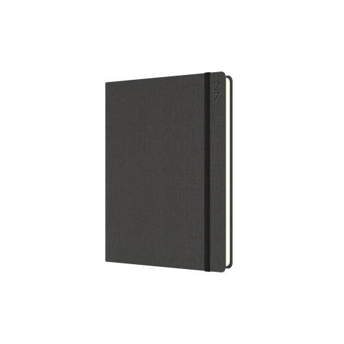 Debden Designer Diary Day To A Page A5 Textured Fabric Green (Pre-Order Now for 2027) ** ETA 30/9/2026 **