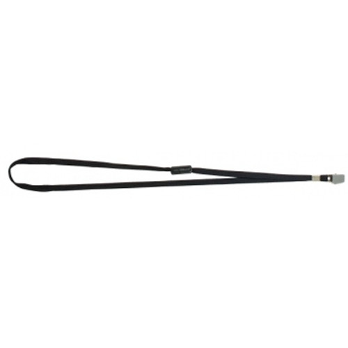 REXEL FLAT STYLE LANYARD Black, With Breakaway Safety Clip, Each