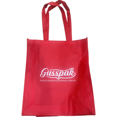 Gusspak Non Woven Bags Red 350mm H X 420mm W X 120mm Gussett & Bottom (Each)
