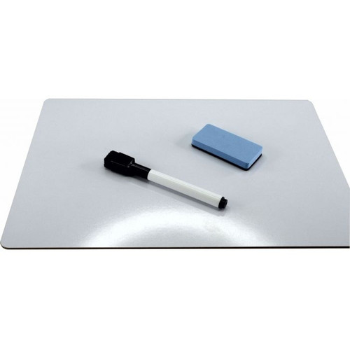 Osmer A4 Masonite Whiteboard Double Sided Plain with Mini Eraser and Whiteboard Marker MDF
