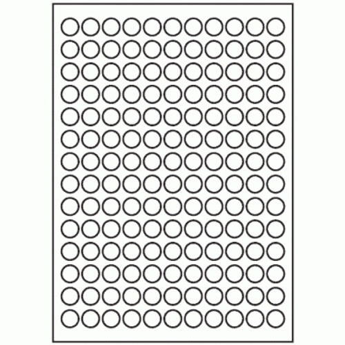 REDIFORM A4/15D CIRCULAR LABELS SHEET A4 Laser Labels / Round 15mm (D) 165 Labels per Sheet (Box of 100)