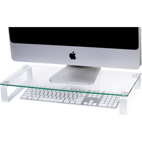 ESSELTE GLASS MONITOR STAND 60CM White Legs