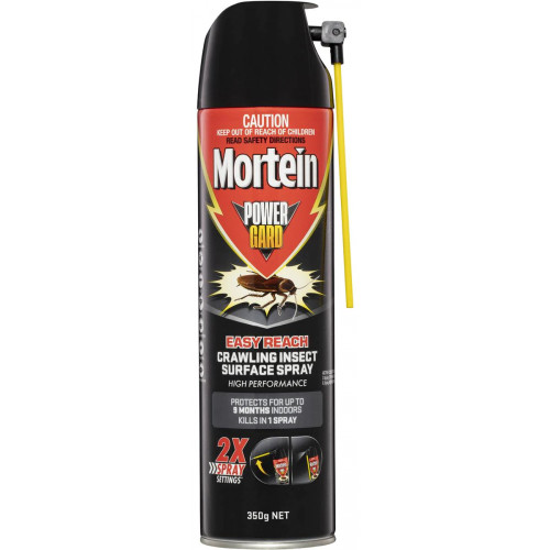 MORTEIN POER GUARD 350G CRAWLING INSECT SURFACE SPRAY KILL & PROTECT BARRIER INDOOR