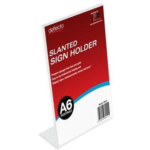 DEFLECTO A6 SLANTED PORTRAIT SIGN HOLDER SINGLE SIDED