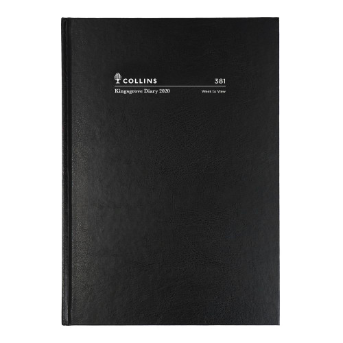COLLINS KINGSGROVE DIARY A5 Black WTO (Pre-Order Now for 2026)