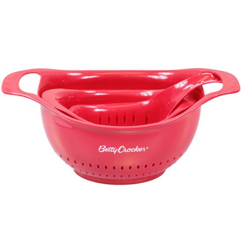 Colander Set Set of 3: 0.3Lt 0.8Lt & 2.3Lt (Betty Crocker)