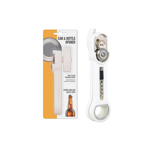 Smart Kitchen Opener 18cm (2 Assorted Colours) Can Be Used On Cans, Bottle Tops & Corked Bottles (KA0128)