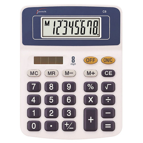 JASTEK COMPACT CALCULATOR BLUE